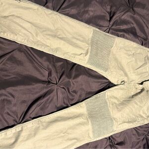 Beige Biker Style Pants women